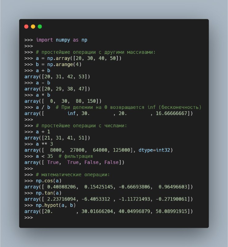 Основные операции с Numpy - Marketello
