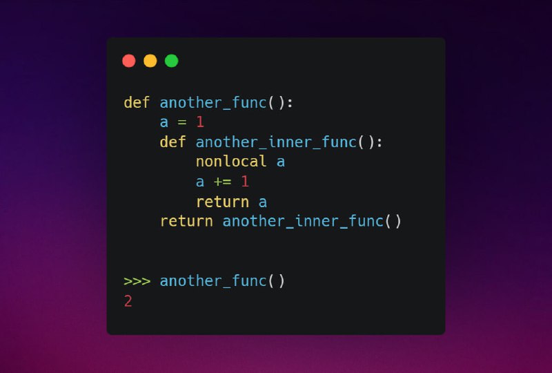 Изменение переменной в Python: nonlocal - Marketello