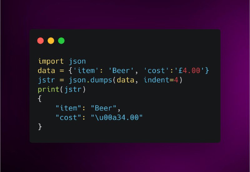 Сохранение Unicode в JSON - Marketello